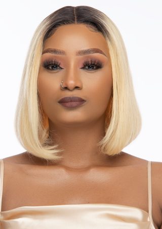 Anne – 12″ Brazilian T-Part Blonde/1B Bob Wig