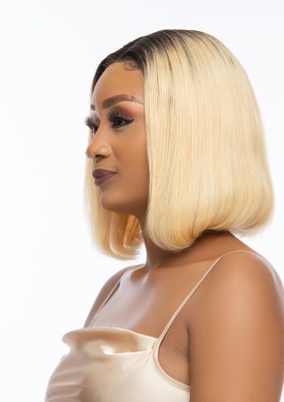 Anne – 12″ Brazilian T-Part Blonde/1B Bob Wig